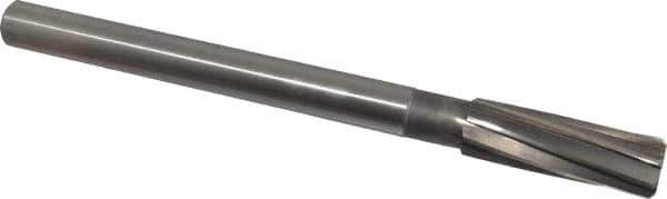 Interstate - 7/8" High Speed Steel Chucking Reamer - Spiral Flute, 3/4" Straight Shank, 2-5/8" Flute Length, 10" OAL - Eagle Tool & Supply