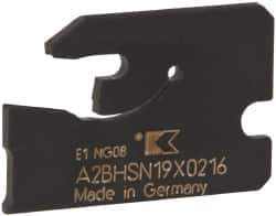 Kennametal - 3/4" Blade Height, 0.0787" Blade Width, 1" OAL, Neutral Cut, Single End Indexable Cut-Off Blade - 16mm Max Depth of Cut, A2BHSN Blade - Eagle Tool & Supply