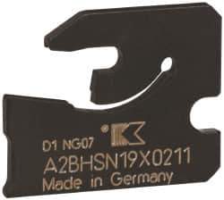 Kennametal - 3/4" Blade Height, 0.0787" Blade Width, 0.7953" OAL, Neutral Cut, Single End Indexable Cut-Off Blade - 11mm Max Depth of Cut, A2BHSN Blade - Eagle Tool & Supply