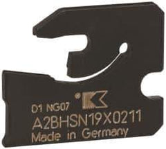 Kennametal - 3/4" Blade Height, 0.0787" Blade Width, 0.7953" OAL, Neutral Cut, Single End Indexable Cut-Off Blade - 11mm Max Depth of Cut, A2BHSN Blade - Eagle Tool & Supply