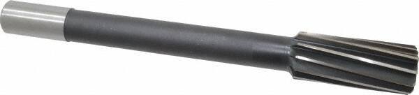 Interstate - 1-5/16" High Speed Steel Chucking Reamer - Spiral Flute, 1" Straight Shank, 3" Flute Length, 11-1/2" OAL - Eagle Tool & Supply