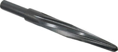 Made in USA - 21/32" Reamer Diam, 3/8" Small End Diam, 1/2" Diam Straight Shank, 4-1/2" Flute, Bridge Reamer - Eagle Tool & Supply
