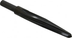 Made in USA - 11/16" Reamer Diam, 3/8" Small End Diam, 1/2" Diam Straight Shank, 4-1/4" Flute, Bridge Reamer - Eagle Tool & Supply