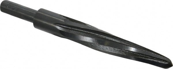 Made in USA - 25/32" Reamer Diam, 13/32" Small End Diam, 1/2" Diam Straight Shank, 5" Flute, Bridge Reamer - Eagle Tool & Supply