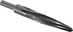 Made in USA - 13/16" Reamer Diam, 7/16" Small End Diam, 1/2" Diam Straight Shank, 4-1/2" Flute, Bridge Reamer - Eagle Tool & Supply