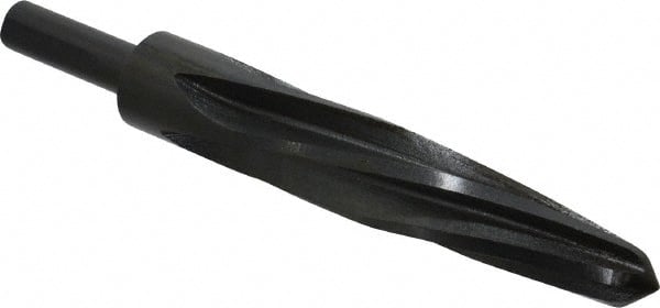 Made in USA - 15/16" Reamer Diam, 9/16" Small End Diam, 1/2" Diam Straight Shank, 5" Flute, Bridge Reamer - Eagle Tool & Supply