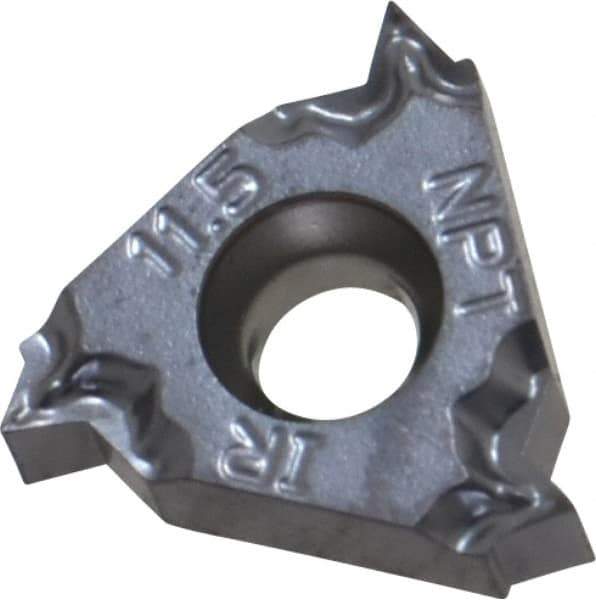 Iscar - 16IR Internal Right Hand 11.5 NPT Laydown Threading Insert - Grade IC908, TiAlN Coated Carbide, 9.53mm Inscribed Circle - Eagle Tool & Supply