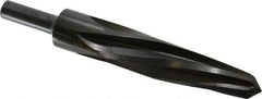 Made in USA - 1" Reamer Diam, 19/32" Small End Diam, 1/2" Diam Straight Shank, 5" Flute, Bridge Reamer - Eagle Tool & Supply