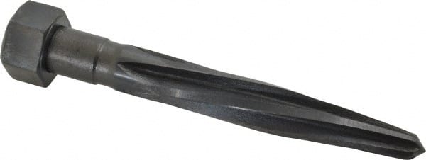 Made in USA - 13/16" Reamer Diam, 15/32" Small End Diam, 1-1/4" Hex Shank, 5" Flute, Car Reamer - Eagle Tool & Supply