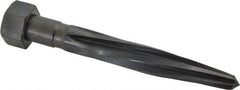 Made in USA - 13/16" Reamer Diam, 15/32" Small End Diam, 1-1/4" Hex Shank, 5" Flute, Car Reamer - Eagle Tool & Supply