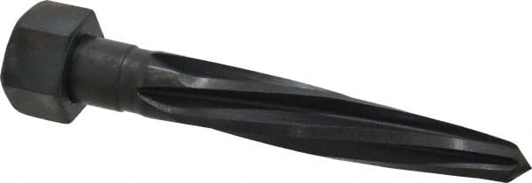 Made in USA - 15/16" Reamer Diam, 19/32" Small End Diam, 1-7/16" Hex Shank, 5" Flute, Car Reamer - Eagle Tool & Supply
