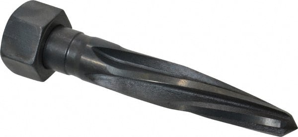 Made in USA - 1-1/16" Reamer Diam, 5/8" Small End Diam, 1-5/8" Hex Shank, 5" Flute, Car Reamer - Eagle Tool & Supply