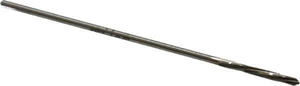 Interstate - 5/64" Cobalt 4 Flute Chucking Reamer - Spiral Flute, 0.072" Straight Shank, 3/4" Flute Length, 3" OAL - Eagle Tool & Supply