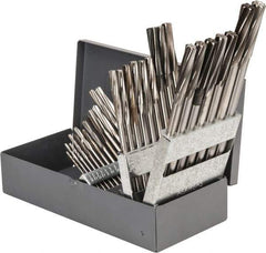 Interstate - 1/16" to 1/2", Chucking Reamer Set - Spiral Flute, Right Hand Cut, 29 Pieces - Eagle Tool & Supply
