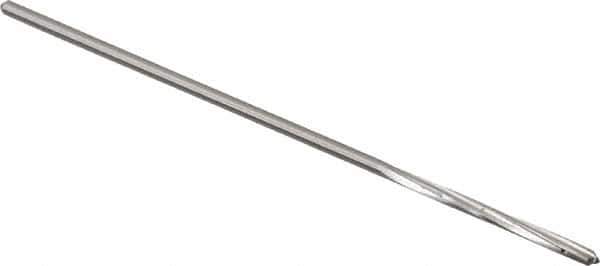 Made in USA - 5/64" High Speed Steel 4 Flute Chucking Reamer - Spiral Flute, 0.072" Straight Shank, 3/4" Flute Length, 3" OAL - Eagle Tool & Supply