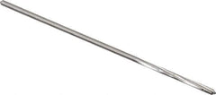 Made in USA - 5/64" High Speed Steel 4 Flute Chucking Reamer - Spiral Flute, 0.072" Straight Shank, 3/4" Flute Length, 3" OAL - Eagle Tool & Supply