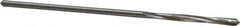 Made in USA - 3/32" High Speed Steel 4 Flute Chucking Reamer - Spiral Flute, 0.088" Straight Shank, 3/4" Flute Length, 3" OAL - Eagle Tool & Supply