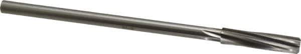 Made in USA - 25/64" High Speed Steel 6 Flute Chucking Reamer - Spiral Flute, 0.3105" Straight Shank, 1-3/4" Flute Length, 7" OAL - Eagle Tool & Supply