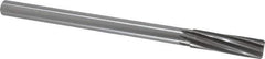 Made in USA - 5/8" High Speed Steel 8 Flute Chucking Reamer - Spiral Flute, 0.5615" Straight Shank, 2-1/4" Flute Length, 9" OAL - Eagle Tool & Supply