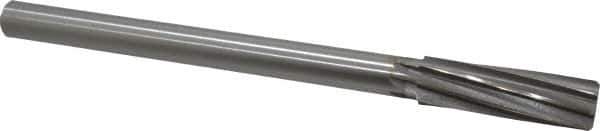 Made in USA - 3/4" High Speed Steel 8 Flute Chucking Reamer - Spiral Flute, 5/8" Straight Shank, 2-1/2" Flute Length, 9-1/2" OAL - Eagle Tool & Supply
