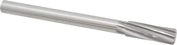 Made in USA - 7/8" High Speed Steel 8 Flute Chucking Reamer - Spiral Flute, 3/4" Straight Shank, 2-5/8" Flute Length, 10" OAL - Eagle Tool & Supply