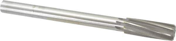 Made in USA - 15/16" High Speed Steel 8 Flute Chucking Reamer - Spiral Flute, 3/4" Straight Shank, 2-5/8" Flute Length, 10" OAL - Eagle Tool & Supply