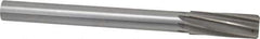 Made in USA - 1" High Speed Steel 8 Flute Chucking Reamer - Spiral Flute, 7/8" Straight Shank, 2-3/4" Flute Length, 10-1/2" OAL - Eagle Tool & Supply
