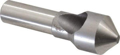 M.A. Ford - 13/16" Head Diam, 1/2" Shank Diam, 0 Flute 90° High Speed Steel Countersink - Bright Finish, 2-5/8" OAL, Single End, Straight Shank, Right Hand Cut - Eagle Tool & Supply