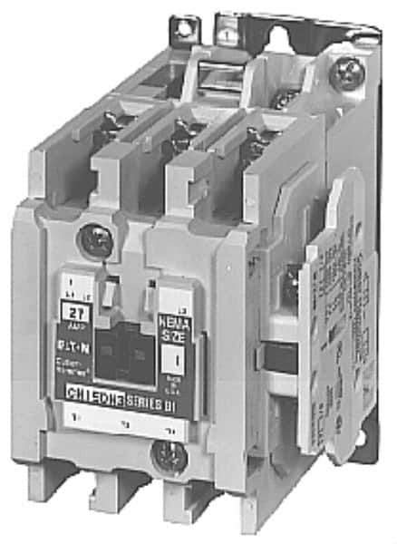 Eaton Cutler-Hammer - 3 Pole, 110 VAC at 50 Hz, 120 VAC at 60 Hz and 600 Volt, 45 Continuous Amp, 1 hp, Open NEMA Combination Starter - ABS Type Approved, cUL Listed, NEMA ICS 2-1993, UL Listed - Eagle Tool & Supply