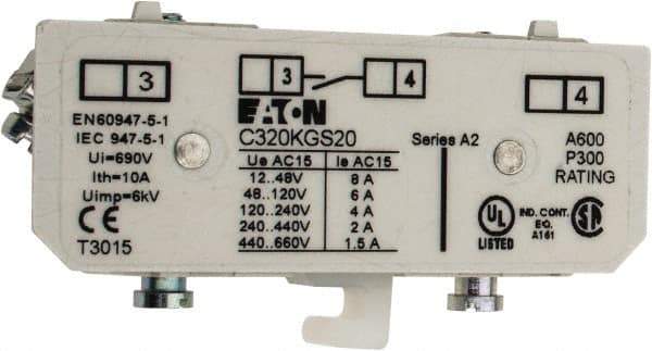 Eaton Cutler-Hammer - Starter Auxiliary Contact - For Use with 100-400A Contactors - Eagle Tool & Supply