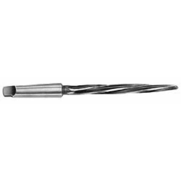 Interstate - 7/8" Reamer Diam, 39/64" Small End Diam, 3MT Morse Taper Shank, 7-3/8" Flute, Bridge Reamer - Eagle Tool & Supply