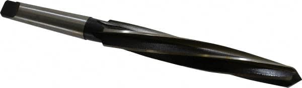 Interstate - 1-1/8" Reamer Diam, 55/64" Small End Diam, 3MT Morse Taper Shank, 7-3/8" Flute, Bridge Reamer - Eagle Tool & Supply