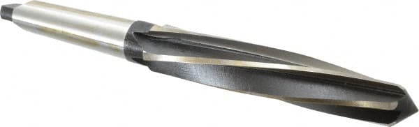Interstate - 1-1/2" Reamer Diam, 1-1/4" Small End Diam, 4MT Morse Taper Shank, 7-3/8" Flute, Bridge Reamer - Eagle Tool & Supply