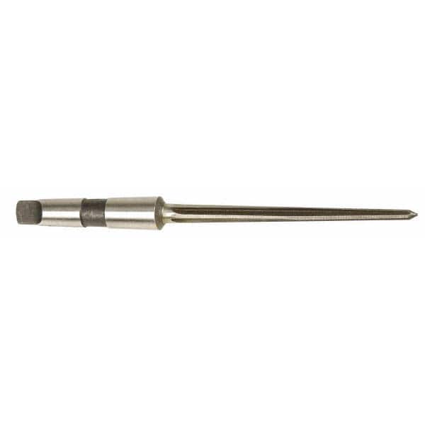 Interstate - 1-7/8" Reamer Diam, 1-1/4" Small End Diam, 4MT Morse Taper Shank, 7-3/8" Flute, Bridge Reamer - Eagle Tool & Supply