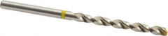 Accupro - #20 130° Vanadium High Speed Steel Jobber Drill - Bright Finish, Right Hand Cut, Spiral Flute, Straight Shank, 75mm OAL, Split Point - Eagle Tool & Supply