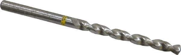 Accupro - 3/16" 130° Vanadium High Speed Steel Jobber Drill - Bright Finish, Right Hand Cut, Spiral Flute, Straight Shank, 86mm OAL, Split Point - Eagle Tool & Supply