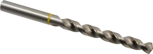 Accupro - Letter Q 130° Vanadium High Speed Steel Jobber Drill - Bright Finish, Right Hand Cut, Spiral Flute, Straight Shank, 117mm OAL, Split Point - Eagle Tool & Supply