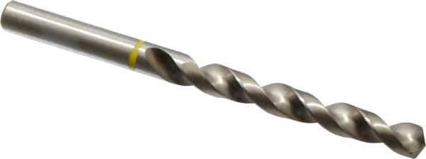 Accupro - 23/64" 130° Vanadium High Speed Steel Jobber Drill - Bright Finish, Right Hand Cut, Spiral Flute, Straight Shank, 125mm OAL, Split Point - Eagle Tool & Supply