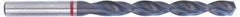 Accupro - 2.5mm 135° Cobalt Jobber Drill - TiAlN Finish, Right Hand Cut, Spiral Flute, Straight Shank, 57mm OAL, UX Point - Eagle Tool & Supply