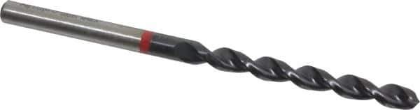 Accupro - 4.5mm 135° Cobalt Jobber Drill - TiAlN Finish, Right Hand Cut, Spiral Flute, Straight Shank, 80mm OAL, UX Point - Eagle Tool & Supply
