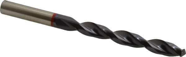 Accupro - 27/64" 135° Cobalt Jobber Drill - TiAlN Finish, Right Hand Cut, Spiral Flute, Straight Shank, 142mm OAL, UX Point - Eagle Tool & Supply