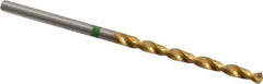 Accupro - #37 135° Cobalt Jobber Drill - TiN Finish, Right Hand Cut, Spiral Flute, Straight Shank, 57mm OAL, Split Point - Eagle Tool & Supply