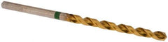 Accupro - 7/64" 135° Cobalt Jobber Drill - TiN Finish, Right Hand Cut, Spiral Flute, Straight Shank, 61mm OAL, Split Point - Eagle Tool & Supply