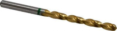 Accupro - #1 130° Cobalt Jobber Drill - TiN Finish, Right Hand Cut, Spiral Flute, Straight Shank, 93mm OAL, Split Point - Eagle Tool & Supply