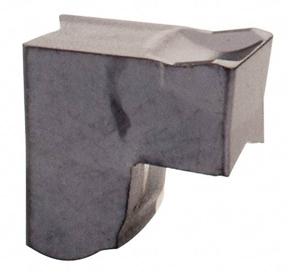 Iscar - TAGN IC908 Grade, 0.1575" Cutting Width, Carbide Cutoff Insert - 0° Neutral Lead Angle, 0.0094" Cnr Rad, TiAlN Coated - Eagle Tool & Supply