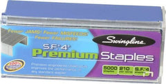 Swingline - 1/4" Leg Length, Galvanized/Low-Carbon Steel Standard Staples - 25 Sheet Capacity, For Use with 210 Full Strip Standard Staplers - Eagle Tool & Supply