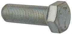 Made in USA - 9/16-18 UNF, 1-3/4" Length Under Head Hex Head Cap Screw - Fully Threaded, Grade 5 Steel, Zinc-Plated Finish, 13/16" Hex - Eagle Tool & Supply