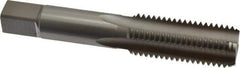 Hertel - M20x2.50 Metric Coarse 6H 4 Flute Bright Finish High Speed Steel Straight Flute Standard Hand Tap - Bottoming, Right Hand Thread, 4-15/32" OAL, D7 Limit - Eagle Tool & Supply