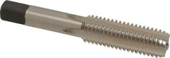 Hertel - 5/8-11 UNC 2B 4 Flute Bright Finish High Speed Steel Straight Flute Standard Hand Tap - Bottoming, Right Hand Thread, 3-13/16" OAL, 1-13/16" Thread Length, H5 Limit - Eagle Tool & Supply