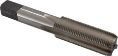 Hertel - 3/4-16 UNF 2B 4 Flute Bright Finish High Speed Steel Straight Flute Standard Hand Tap - Bottoming, Right Hand Thread, 4-1/4" OAL, 2" Thread Length, H5 Limit - Eagle Tool & Supply